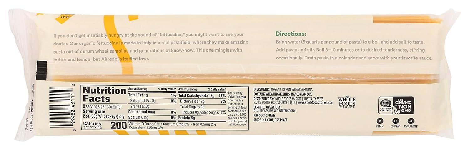 image:image365 by Whole Foods Market Organic Fettuccine 16 Ounce16 Ounce Pack of 3