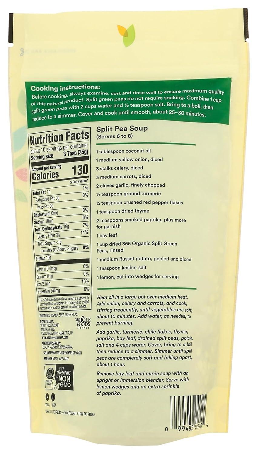 image:image365 by Whole Foods Market Organic Green Split Peas 16 Ounce16 Ounce Pack of 1