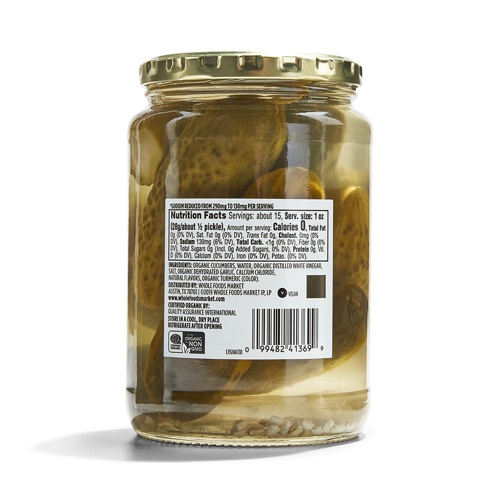 image:image365 by Whole Foods Market Organic Kosher Dill Pickles Reduced Sodium 24 oz24 Fl Oz Pack of 2