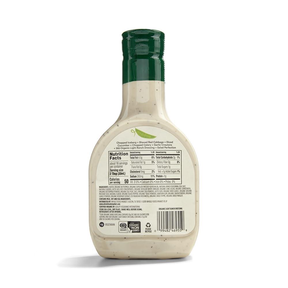 image:image365 by Whole Foods Market Organic Light Ranch Dressing 16 Fl Oz16 Fl Oz Pack of 2
