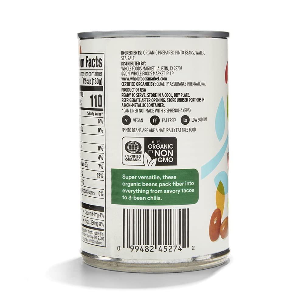 image:image365 by Whole Foods Market Organic Pinto Beans 155 Ounce155 Ounce Pack of 1
