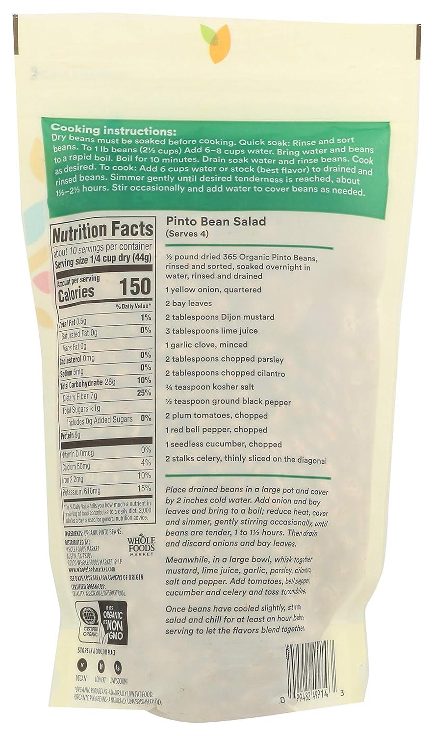 image:image365 by Whole Foods Market Organic Pinto Beans 16 Ounce16 Ounce Pack of 3