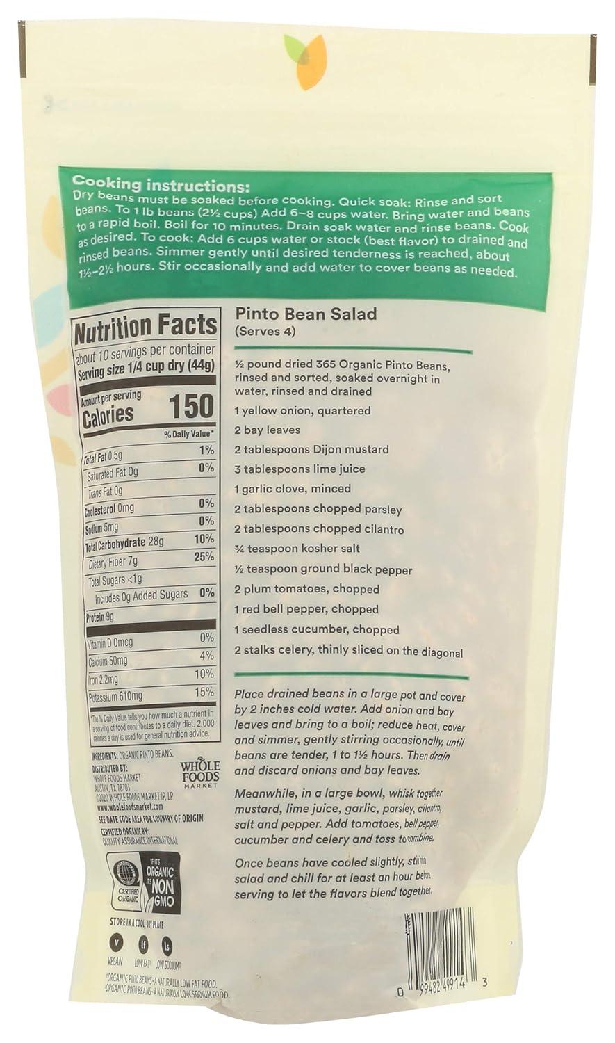 image:image365 by Whole Foods Market Organic Pinto Beans 16 Ounce16 Ounce Pack of 3