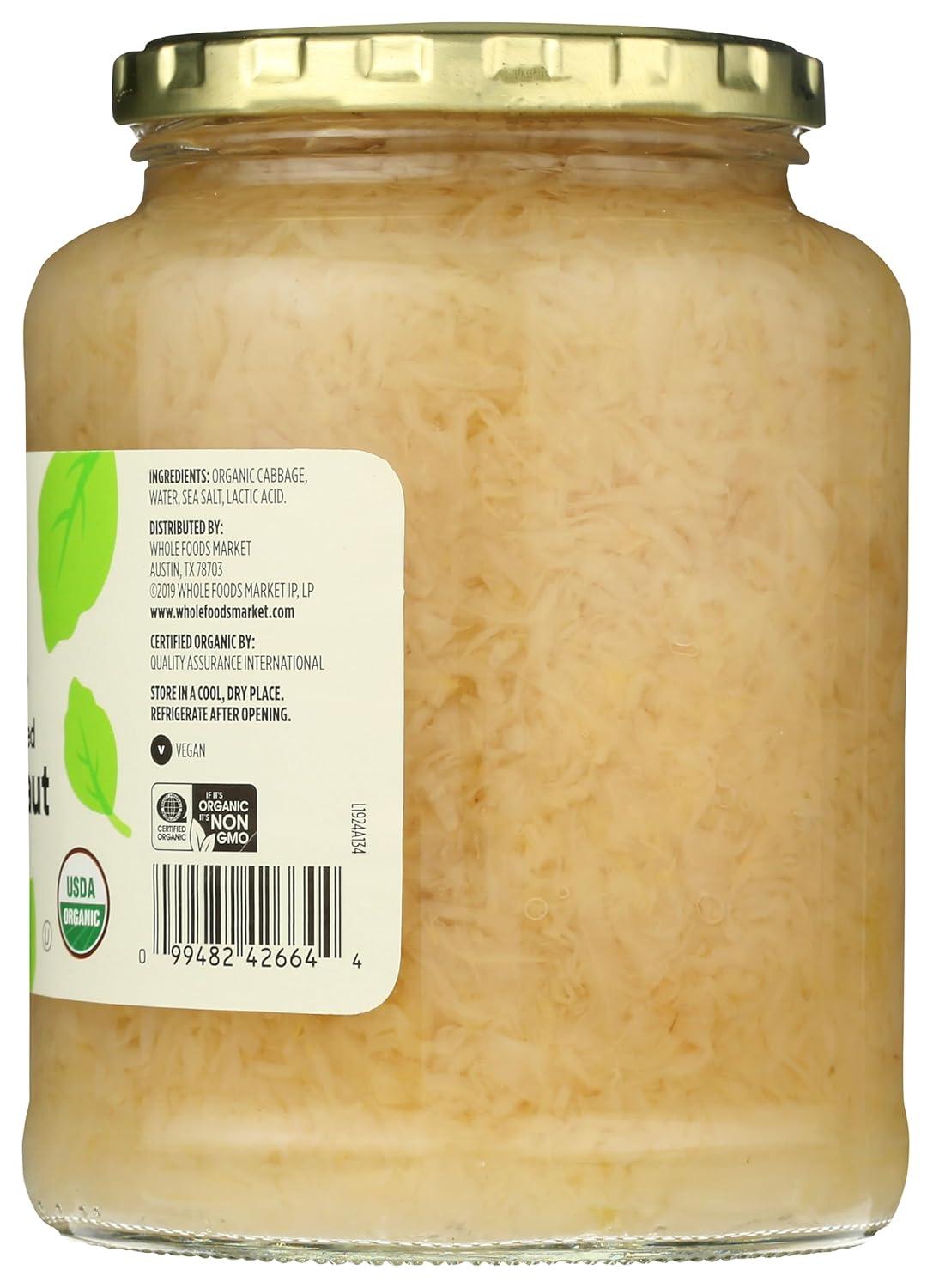 image:image365 by Whole Foods Market Organic Sauerkraut 32 oz32 Fl Oz Pack of 2
