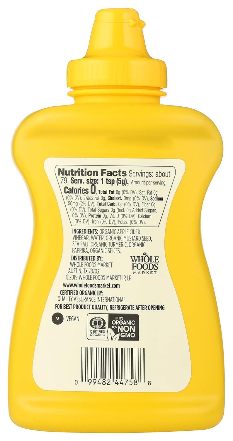 image:image365 by Whole Foods Market Organic Yellow Mustard 14 OunceMustard