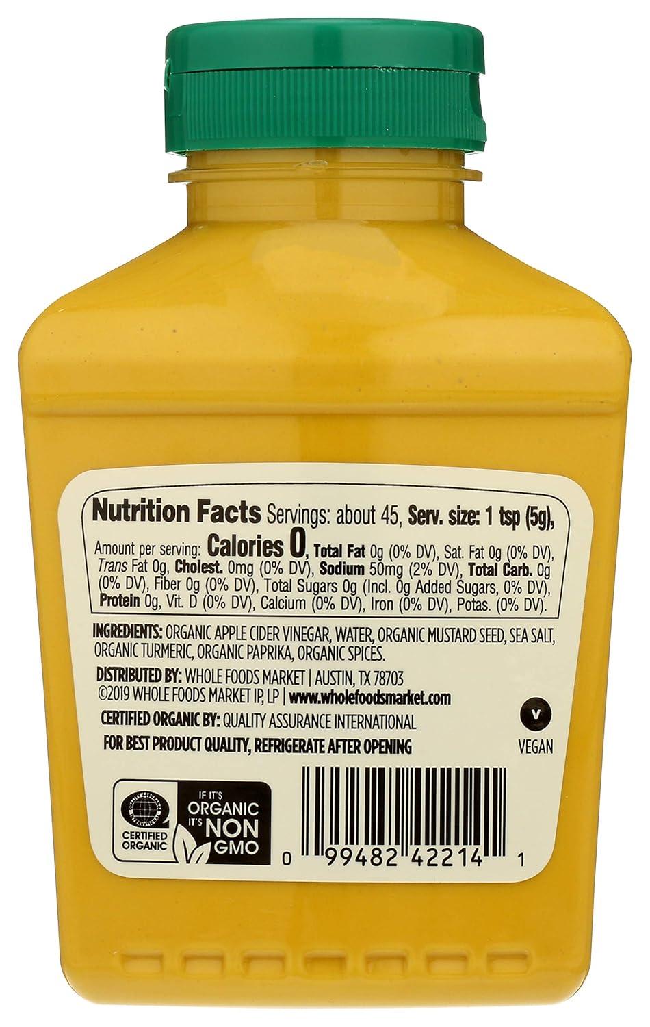 image:image365 by Whole Foods Market Organic Yellow Mustard 14 OunceMustard