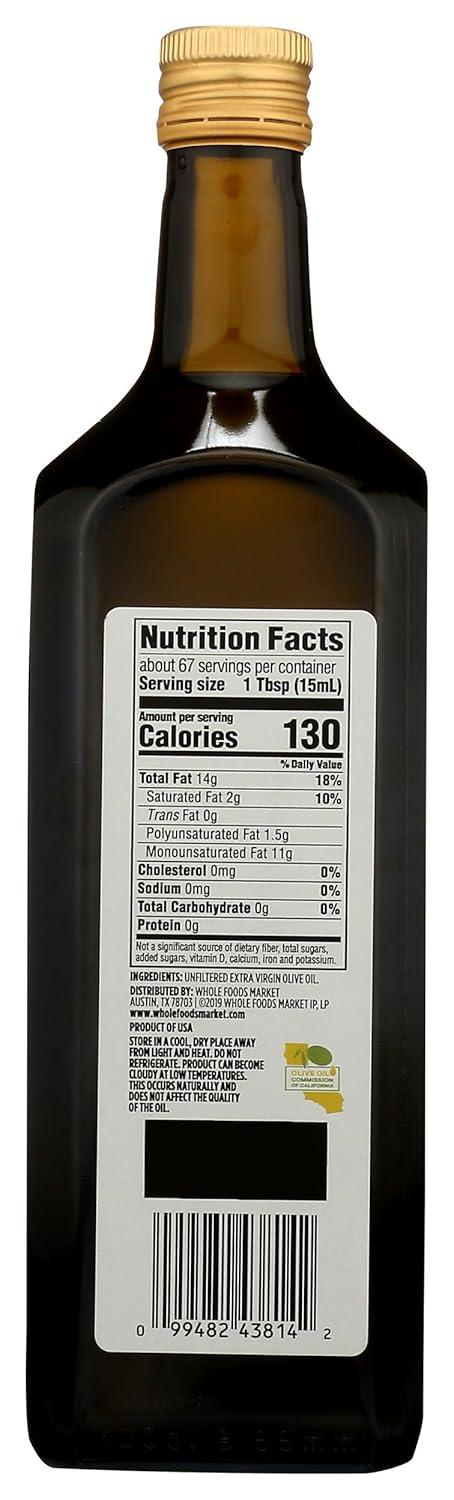 image:image365 by Whole Foods Market Unfiltered Extra Virgin California Olive Oil 338 Fl Oz338 Fl Oz Pack of 1