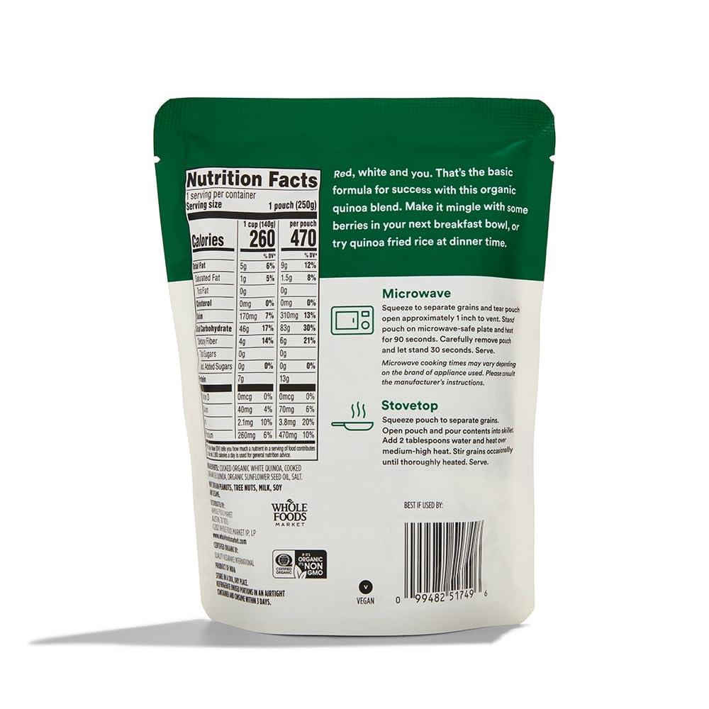 image:image365 by Whole Foods Market White amp Red Quinoa Blend 90Second Microwave in Pound 88 Ounce88 Ounce Pack of 1
