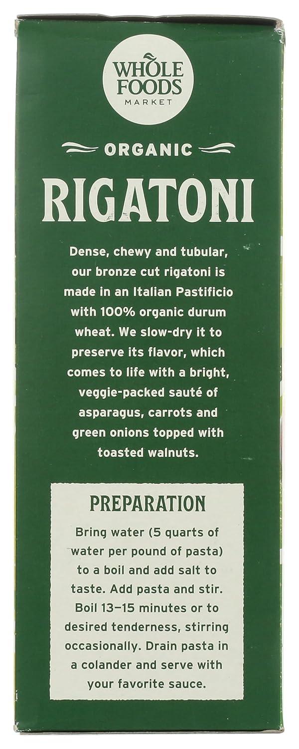 image:imageWhole Foods Market Organic Rigatoni 16 Ounce16 Ounce Pack of 1
