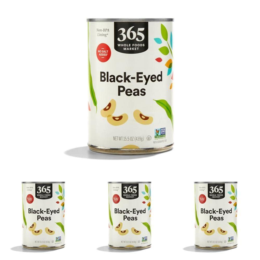 image:image365 by Whole Foods Market Blackeye Peas No Salt Added 155 oz155 Ounce Pack of 4