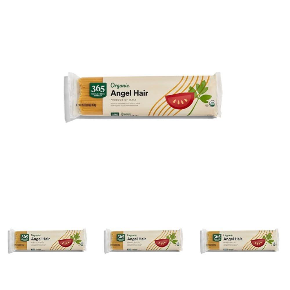 image:image365 by Whole Foods Market Organic Angel Hair Pasta 16 Ounce16 Ounce Pack of 4