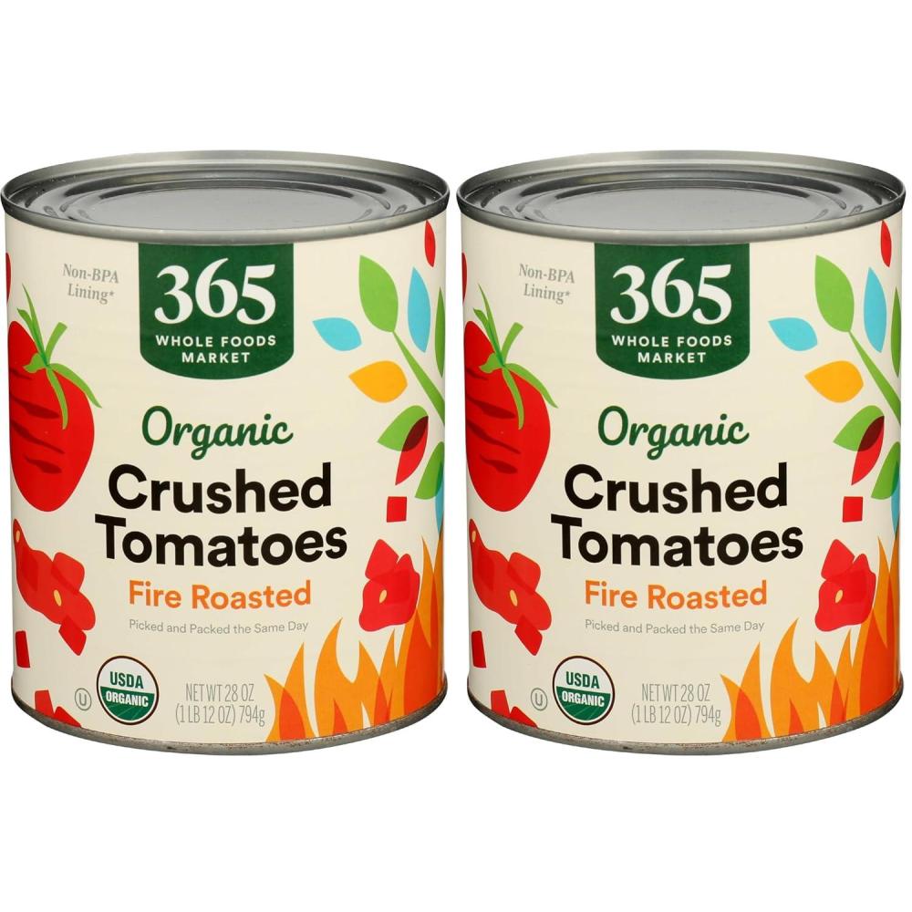 image:image365 by Whole Foods Market Organic Crushed Tomatoes Fire Roasted 28 Ounce175 Pound Pack of 2