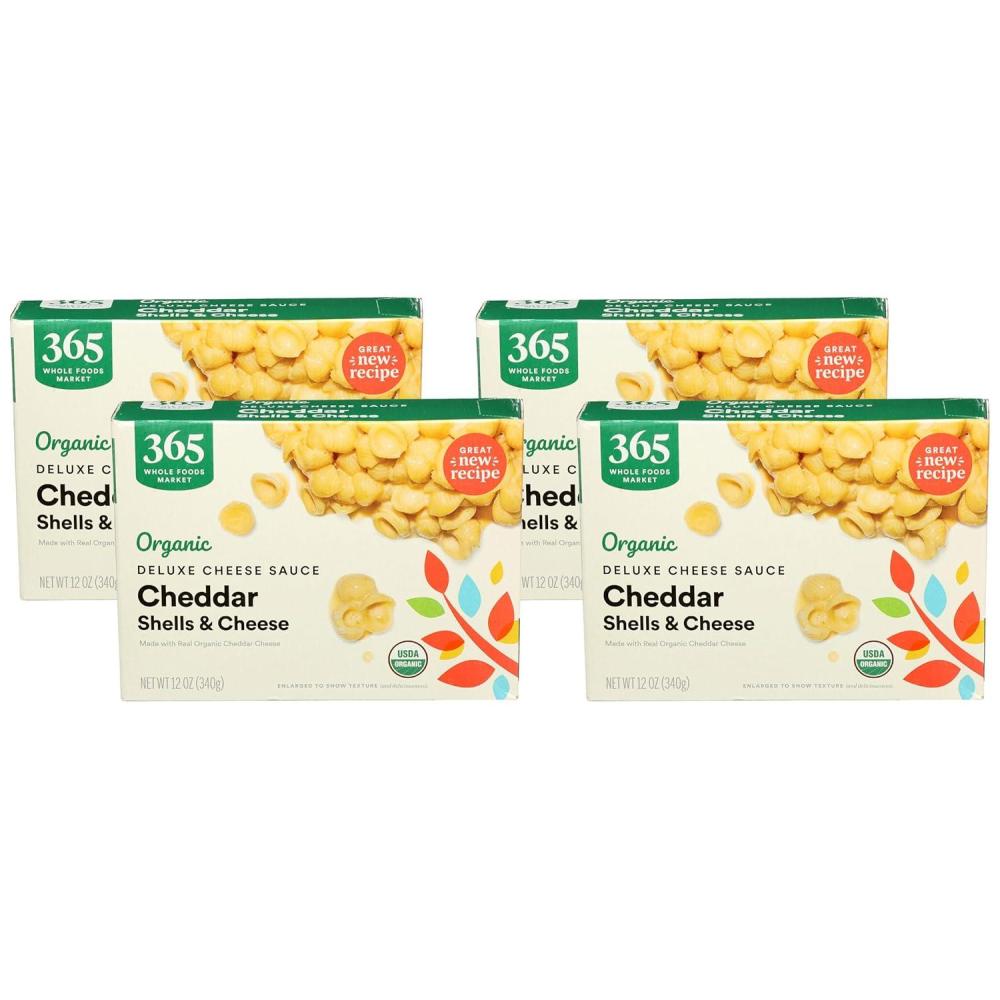 image:image365 by Whole Foods Market Organic Deluxe Cheddar Shells and Cheese 12 Ounce12 Ounce Pack of 4