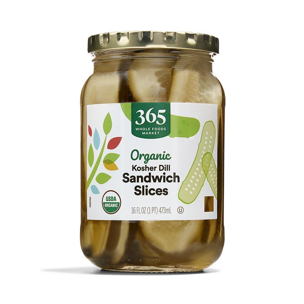 image:image365 by Whole Foods Market Organic Fresh Kosher Sandwich Pickle Slices 16 Fl Oz
