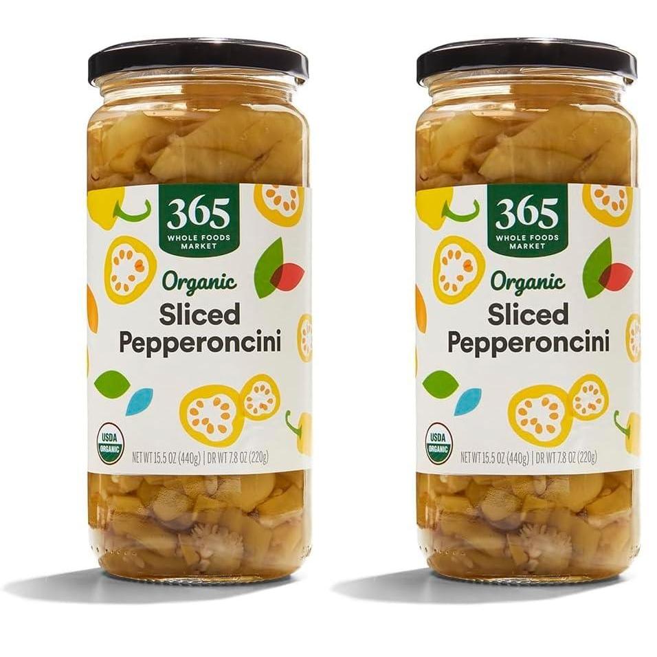 image:image365 by Whole Foods Market Organic Golden Pepperoncini Sliced 155 Ounce155 Ounce Pack of 2