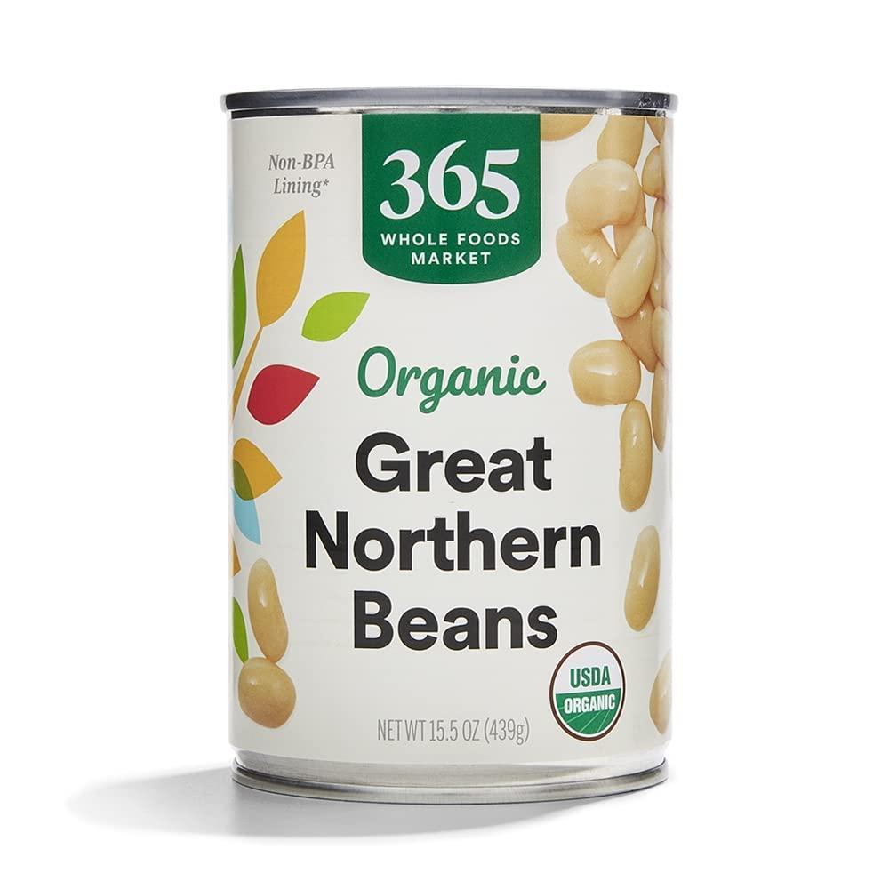 image:image365 by Whole Foods Market Organic Great Northern Beans 155 Ounce155 Ounce Pack of 1