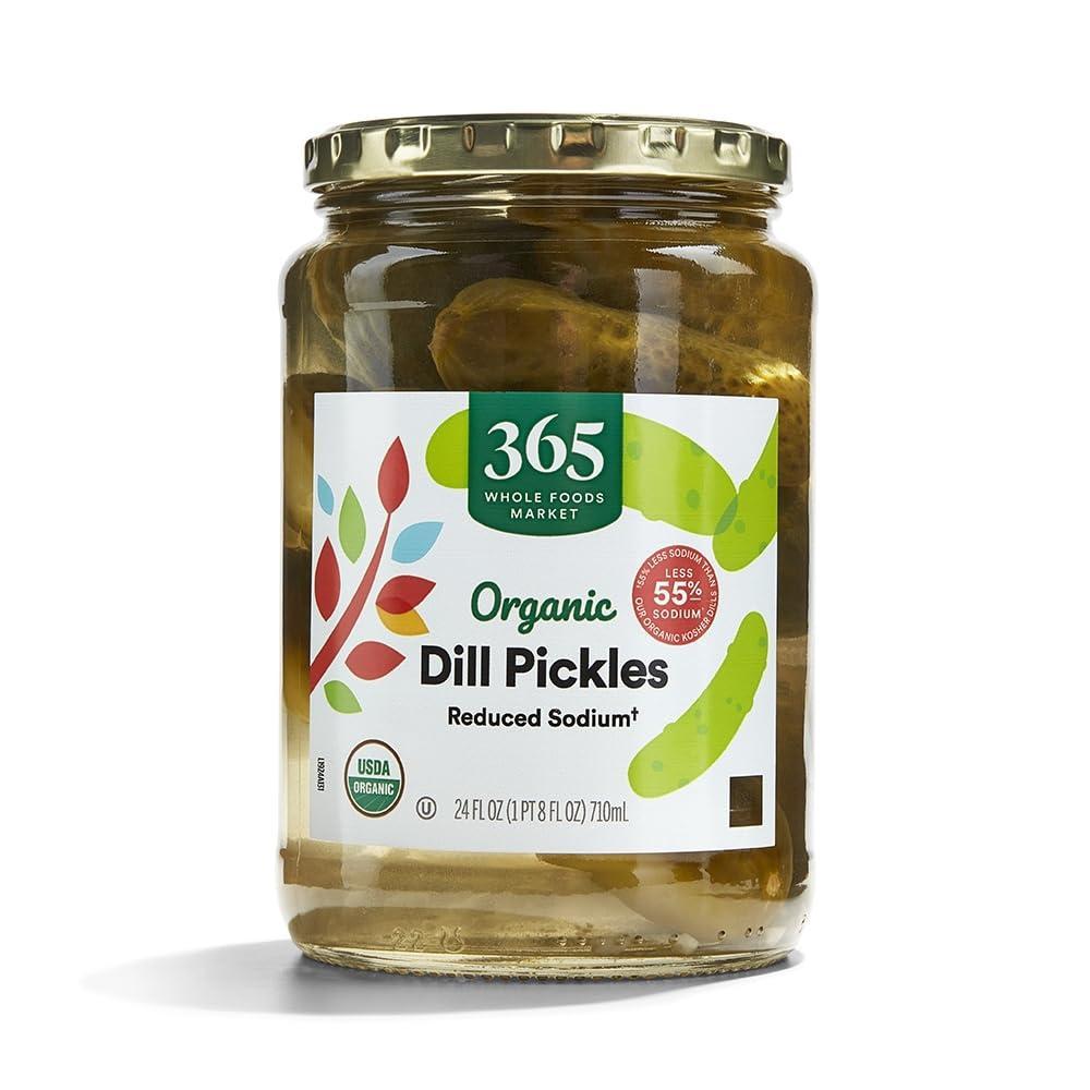 image:image365 by Whole Foods Market Organic Kosher Dill Pickles Reduced Sodium 24 oz24 Fl Oz Pack of 1