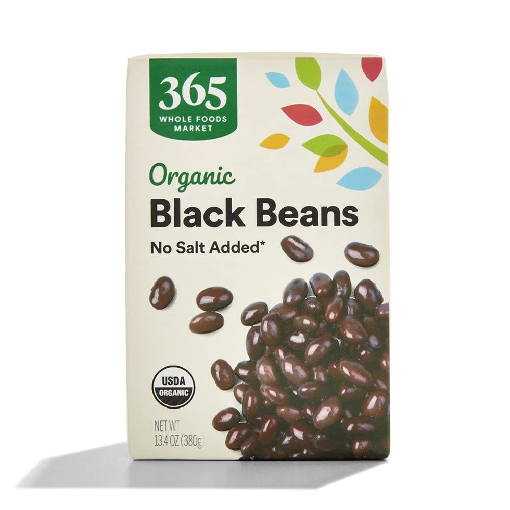 image:image365 by Whole Foods Market Organic Unsalted Black Beans 134 Ounce134 Ounce Pack of 1