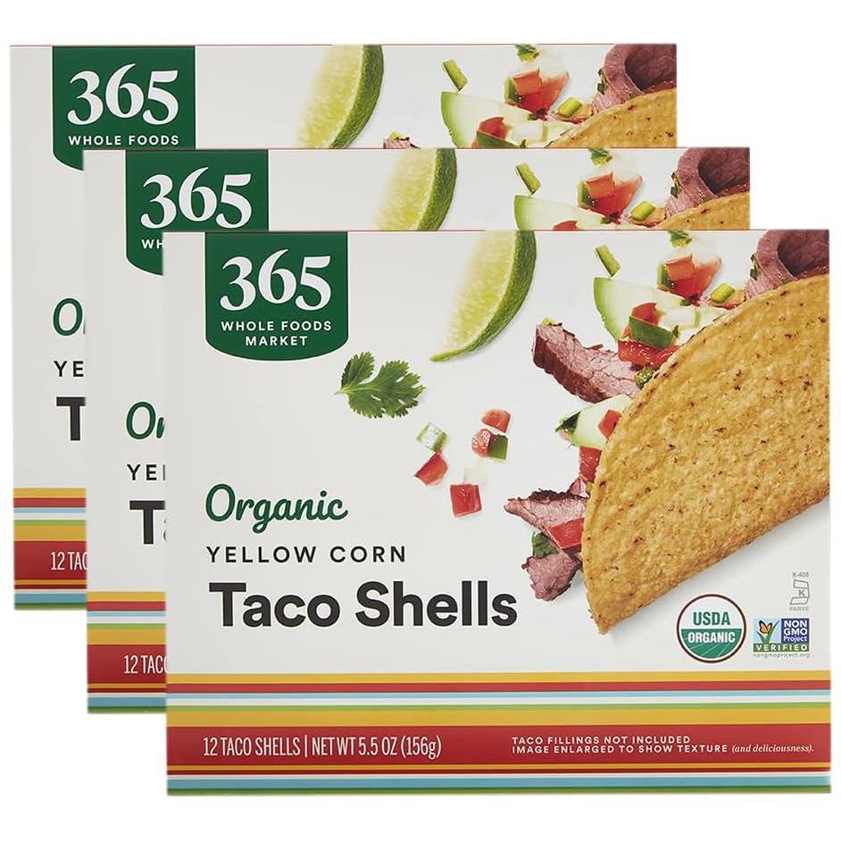 image:image365 by Whole Foods Market Organic Yellow Taco Shells 55 Ounce55 Ounce Pack of 3
