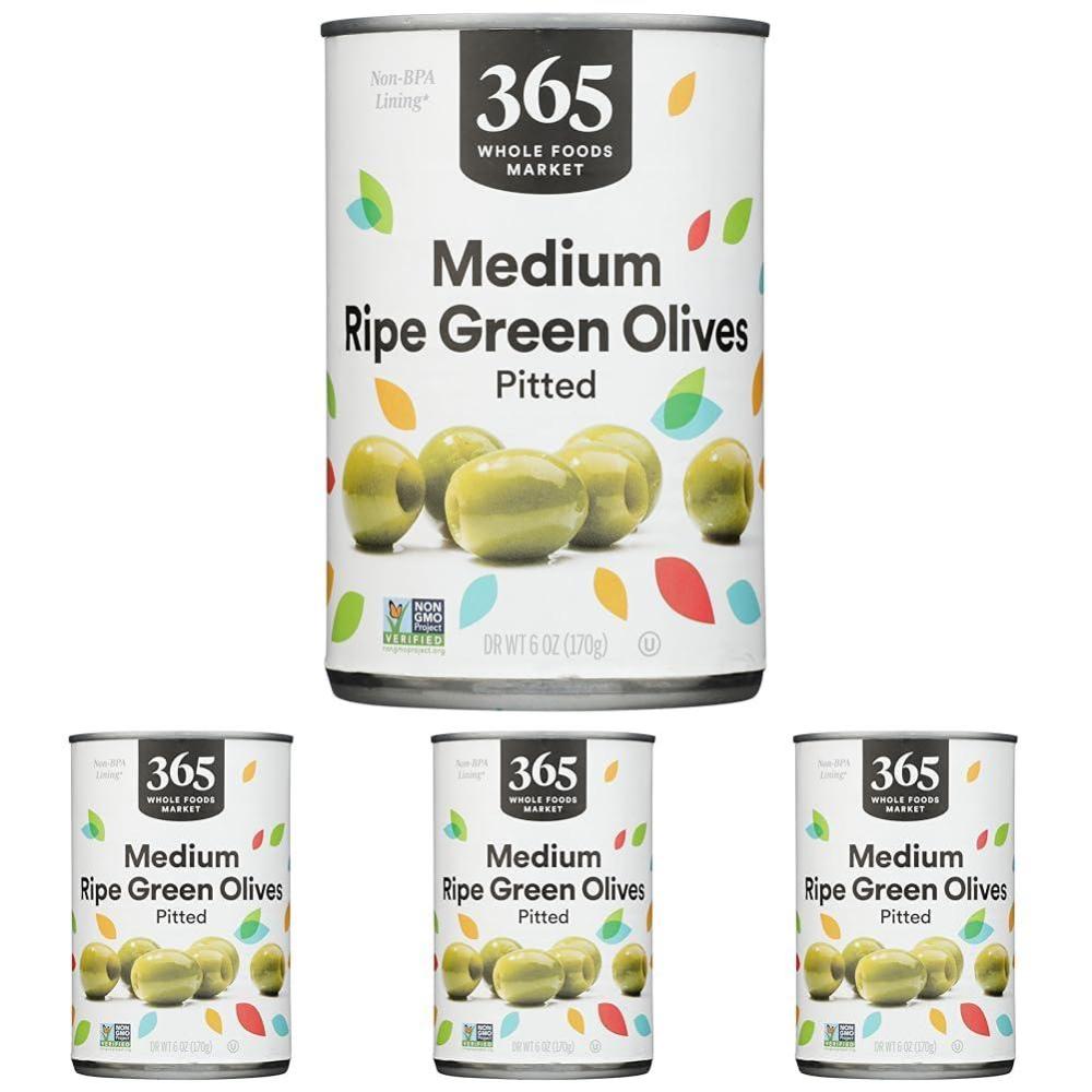 image:image365 by Whole Foods Market Ripe Green Pitted Olives 6 Ounce6 Ounce Pack of 4