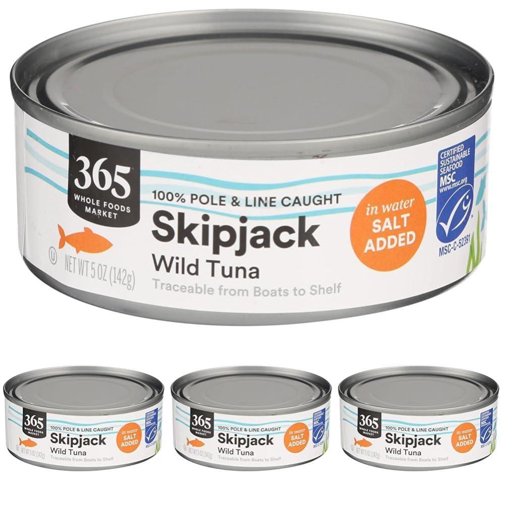 image:image365 by Whole Foods Market Salted Skipjack Tuna in Water 5 Ounce5 Ounce Pack of 4