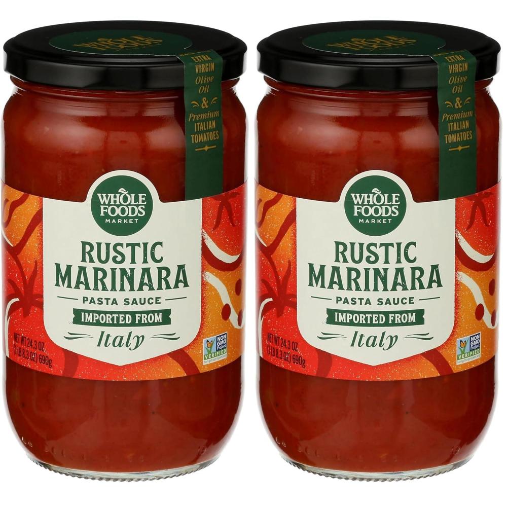 image:imageWhole Foods Market Marinara Pasta Sauce 243 Ounce151 Pound Pack of 2