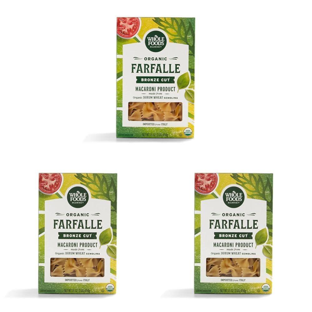 image:imageWhole Foods Market Organic Farfalle 16 Ounce16 Ounce Pack of 3