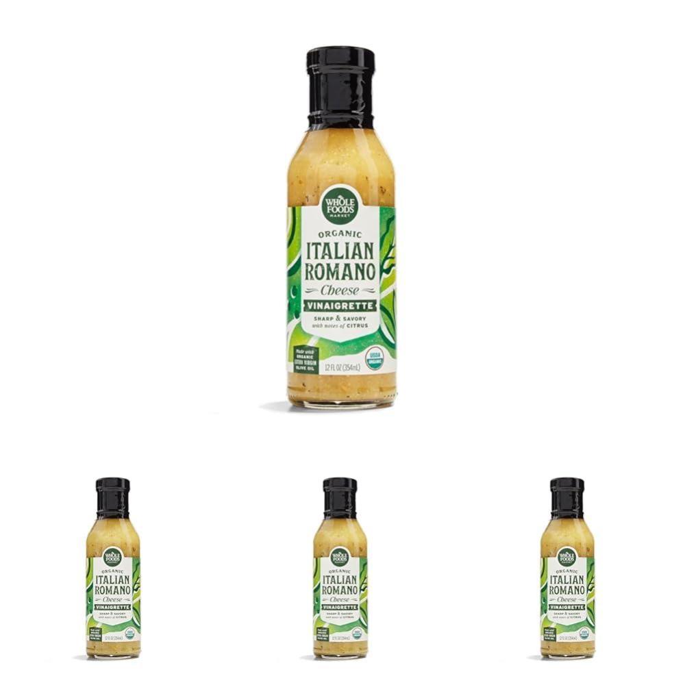 image:imageWhole Foods Market Organic Italian Romano Vinaigrette 12 oz12 Fl Oz Pack of 4