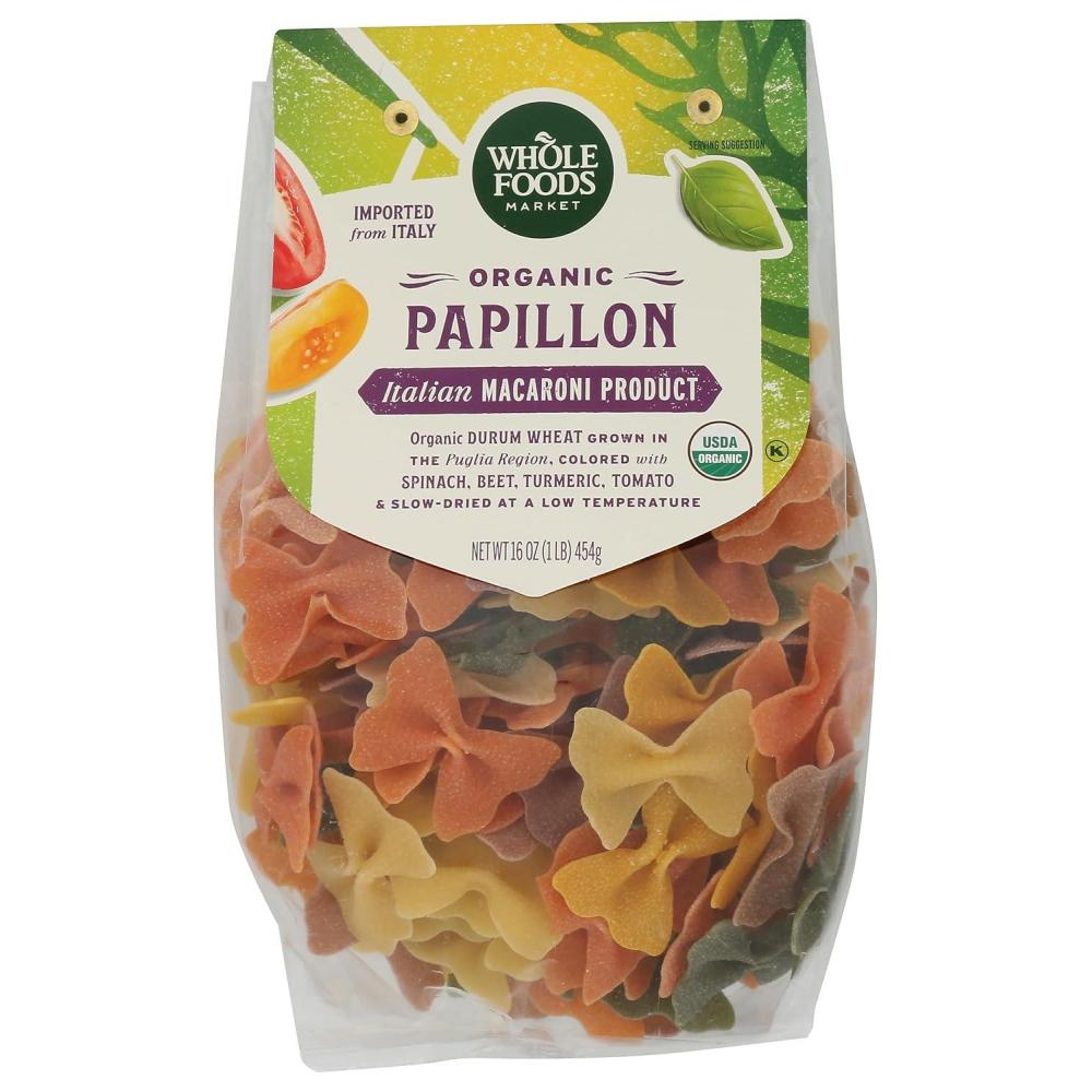 image:imageWhole Foods Market Organic Pasta Papillon with Roots amp Vegetables 16 Ounce16 Ounce Pack of 1