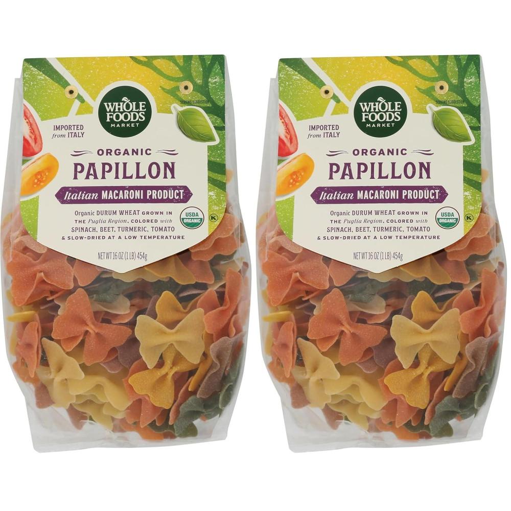 image:imageWhole Foods Market Organic Pasta Papillon with Roots amp Vegetables 16 Ounce16 Ounce Pack of 2