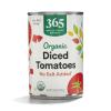 365 By Whole Foods Market, Organic Diced Tomatoes, No Salt Added, 14.5 Ounce(14.5 Ounce (Pack of 1))