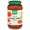 365 by Whole Foods Market, Organic Creamy Vodka Pasta Sauce, 25 Ounce(Organic Creamy Vodka)