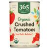 365 by Whole Foods Market, Organic Crushed Tomatoes, No Salt Added, 15 Ounce(15 Ounce (Pack of 1))