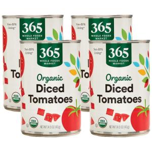 365 By Whole Foods Market, Organic Diced Tomatoes, 14.5 Ounce(14.5 Ounce (Pack of 4))