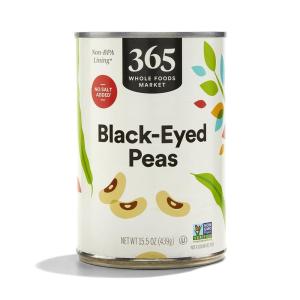 365 by Whole Foods Market, Blackeye Peas No Salt Added, 15.5 oz(15.5 Ounce (Pack of 1))