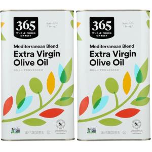 365 by Whole Foods Market, Mediterranean Blend Extra Virgin Olive Oil, 67.6 Fl Oz(101.4 Fl Oz (Pack of 2))