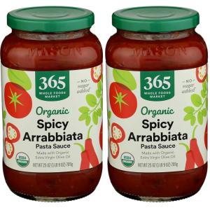 365 by Whole Foods Market, Organic Arrabbiata Pasta Sauce, 25 Ounce(25 Ounce (Pack of 2))