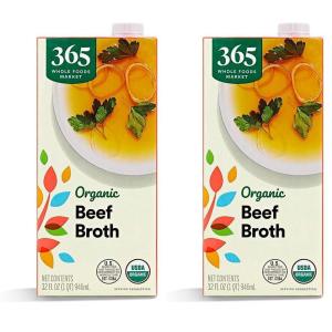 365 by Whole Foods Market, Organic Beef Broth, 32 Fl Oz(32 Fl Oz (Pack of 2))