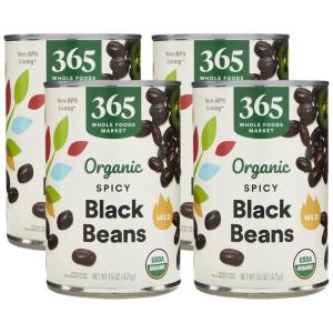 365 by Whole Foods Market, Organic Black Beans, 16 Ounce(15 Ounce (Pack of 4))