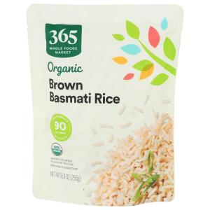 365 by Whole Foods Market, Organic Brown Basmati Rice, 90-Second Microwave in Pouch, 8.8 Ounce(8.8 Ounce (Pack of 1))