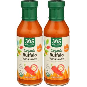 365 by Whole Foods Market Organic Buffalo Wing Sauce Medium, 12.5 Ounce(12.5 Ounce (Pack of 2))