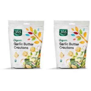 365 by Whole Foods Market, Organic Butter And Garlic Croutons, 4.5 Ounce(4.5 Ounce (Pack of 2))