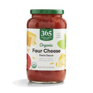 365 by Whole Foods Market, Organic Creamy Vodka Pasta Sauce, 25 Ounce(Four Cheese)