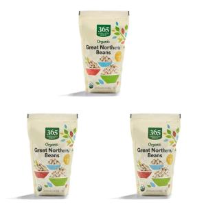 365 by Whole Foods Market, Organic Great Northern Beans, 16 Ounce(1 Pound (Pack of 3))