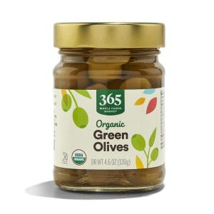 365 by Whole Foods Market, Organic Green Olives, 4.6 oz(4.6 Ounce (Pack of 1))