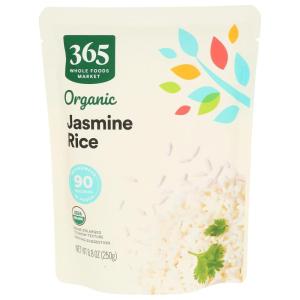 365 by Whole Foods Market, Organic Jasmine Rice, 90-Second Microwave in Pouch, 9 Ounce(8.8 Ounce (Pack of 1))