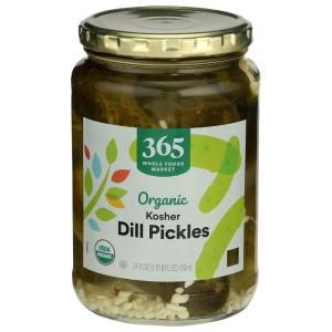365 by Whole Foods Market, Organic Kosher Dill Pickles, 24 fl oz(24 Fl Oz (Pack of 1))