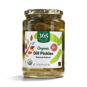 365 by Whole Foods Market, Organic Kosher Dill Pickles, Reduced Sodium, 24 oz(24 Fl Oz (Pack of 1))