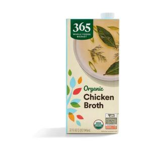365 by Whole Foods Market, Organic Low Sodium Chicken Broth, 32 Fl Oz(Chicken Broth)