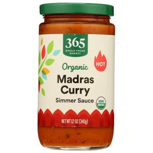 365 by Whole Foods Market, Organic Madras Curry Sauce, 12 Ounce(Madras Curry)
